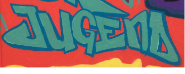 Graffiti Schriftzug Jugend in der Hall of Fame